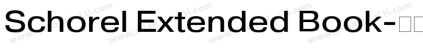 Schorel Extended Book字体转换